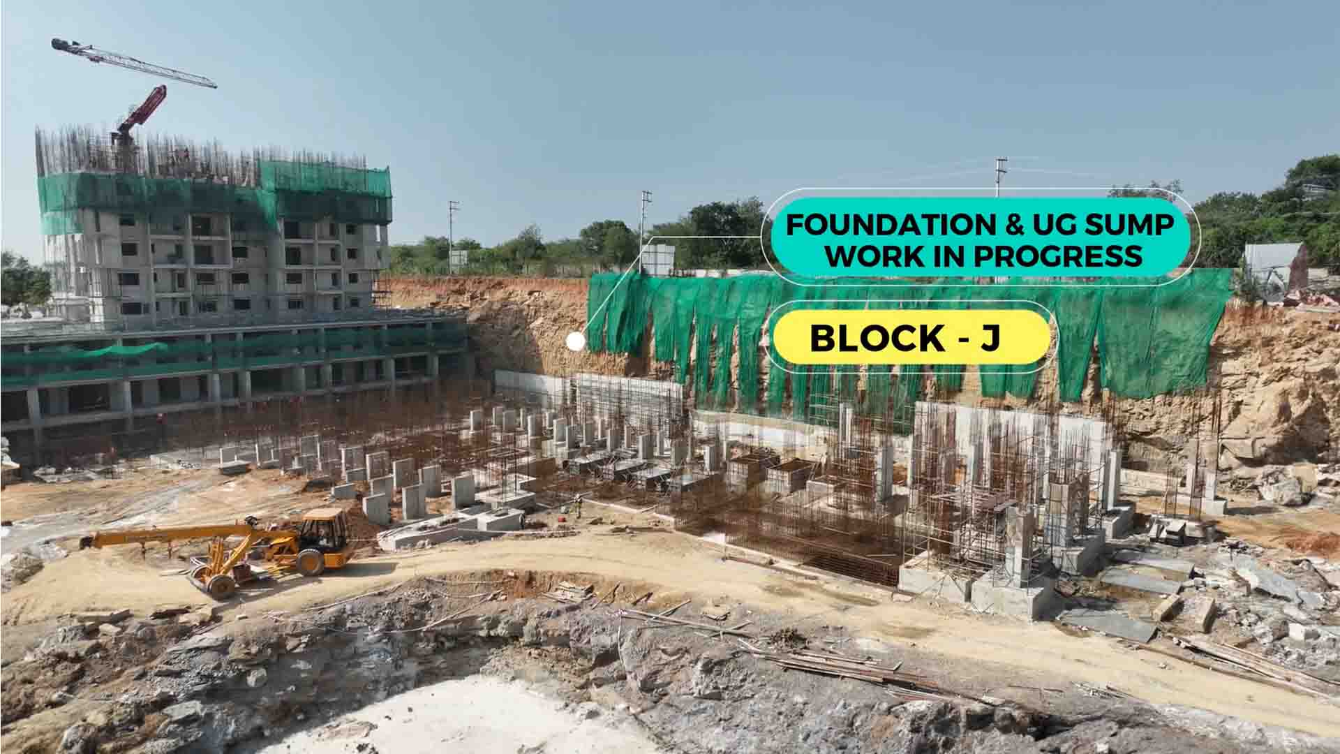 construction progress block j